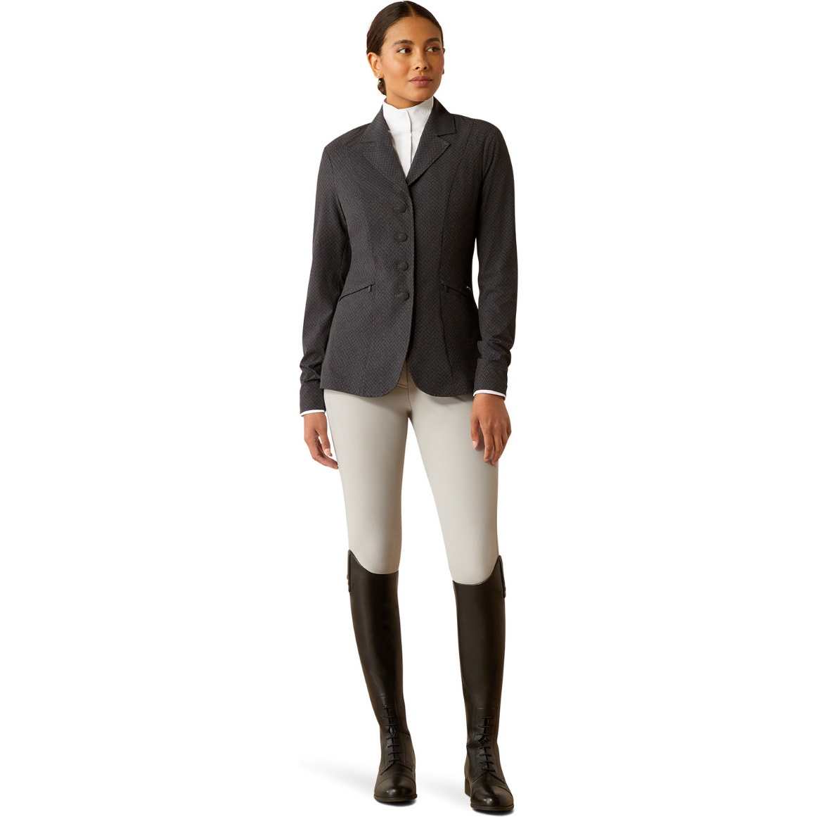 2025 Ariat Womens Artico 2.0 Long Sleeve Show Coat 10054948 - Herringbone Print